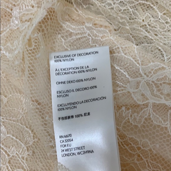 NWT Free People Ruffle short sleeve lace top - Picture 11 of 12